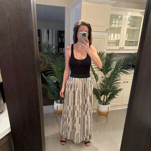 Black and White Sleeveless Maxi Dress, Armani Exchange, US 0